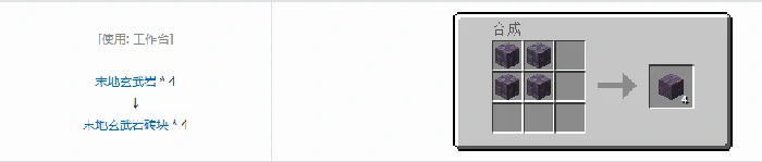 诡厄巫法末地玄武岩装饰方块合成表大全我的世界