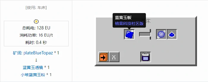 格雷科技社区版透镜合成表大全我的世界
