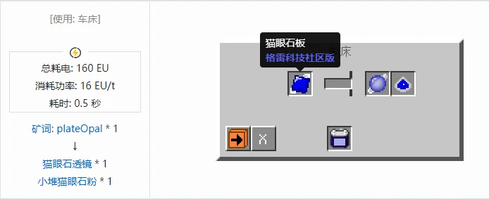 格雷科技社区版透镜合成表大全我的世界