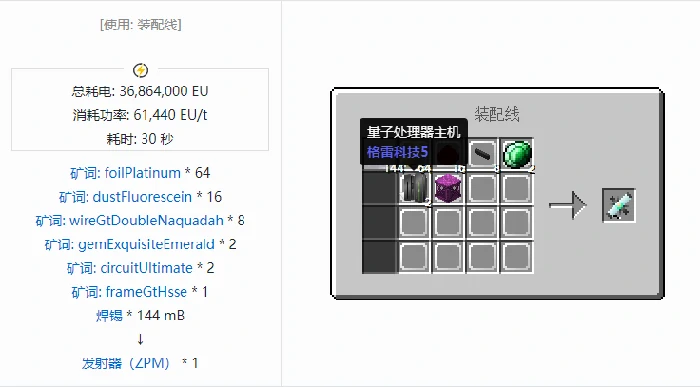 格雷科技社区版核心机器组件合成表大全,我的世界