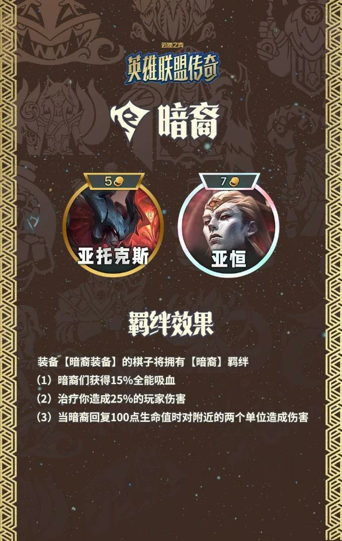 云顶之弈S16暗裔城邦羁绊效果一览