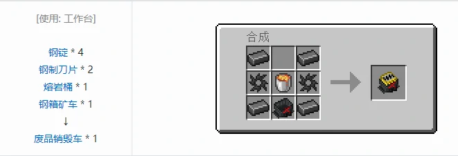 HBM的核科技模组交通合成表大全我的世界