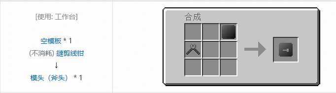 格雷科技社区版模头合成表大全我的世界