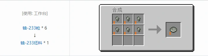HBM的核科技模组坯料合成表大全,我的世界
