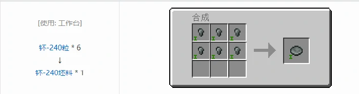 HBM的核科技模组坯料合成表大全,我的世界