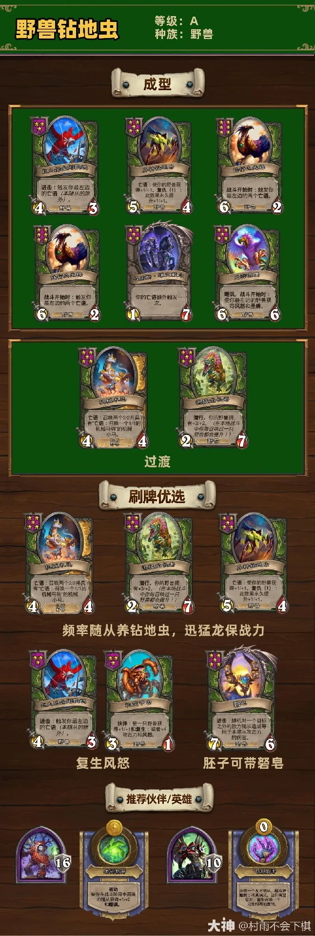 34.0.2酒馆战棋野兽钻地虫玩法攻略,炉石传说