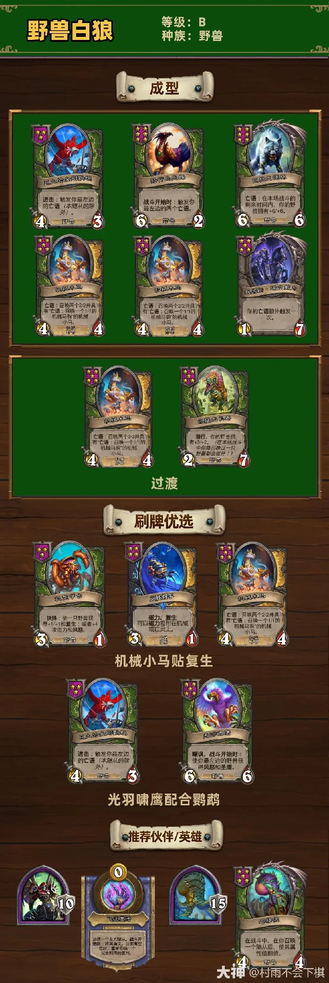 34.0.2酒馆战棋野兽白狼流玩法攻略,炉石传说