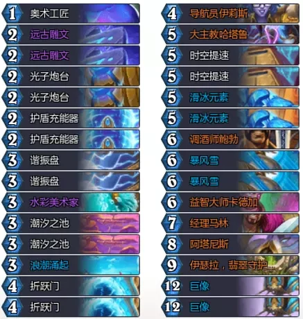 炉石传说穿越时间流星灵法卡组代码推荐,炉石传说