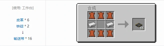 HBM的核科技模组输送带合成表大全我的世界