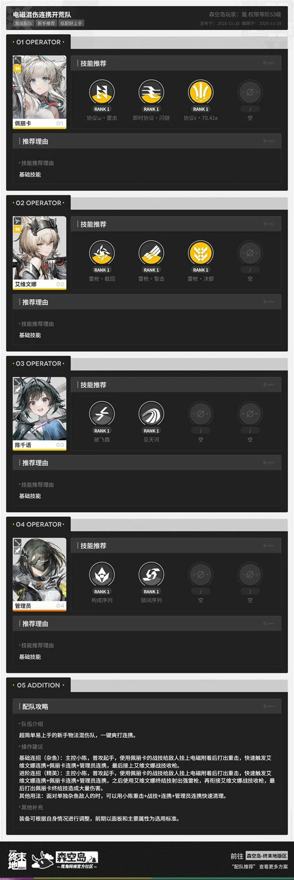 三测电磁混伤队配队攻略,明日方舟