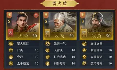 雷火盾阵容搭配攻略