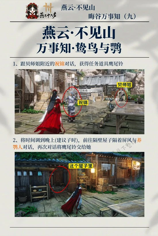 晦谷之九鸷鸟与鹗完成攻略