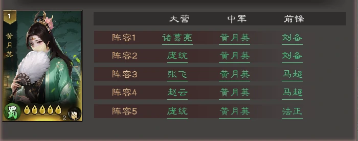 黄月英武将攻略