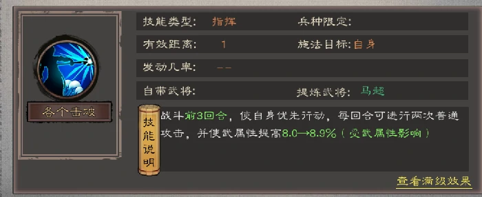 武将马超攻略