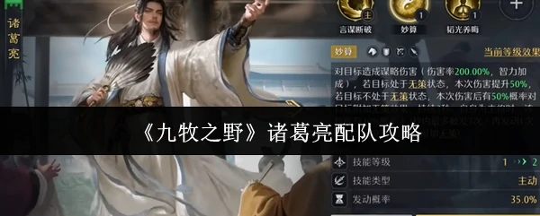 诸葛亮配队攻略