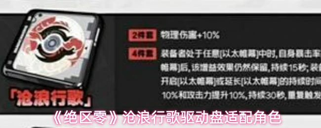 沧浪行歌驱动盘适配角色