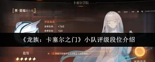 小队评级段位介绍