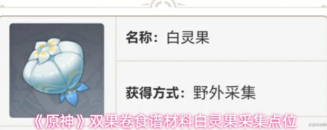 白灵果采集点位