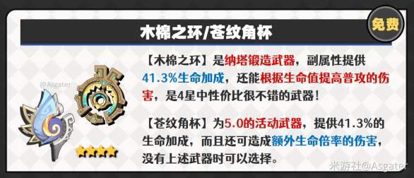 玛拉妮武器四星推荐,原神