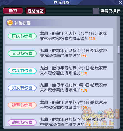 龙凰祥瑞性格培养攻略,梦幻西游
