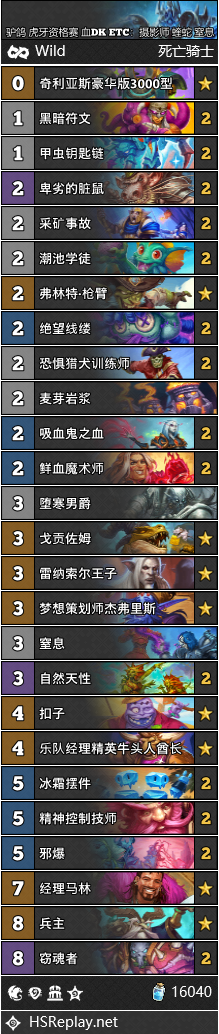 炉石传说虎牙资格赛驴鸽卡组一览,炉石传说