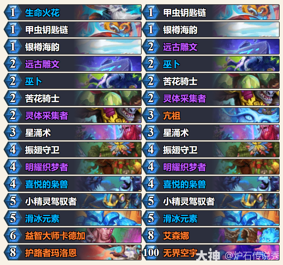 漫游翡翠梦境灌注法卡组代码推荐,炉石传说