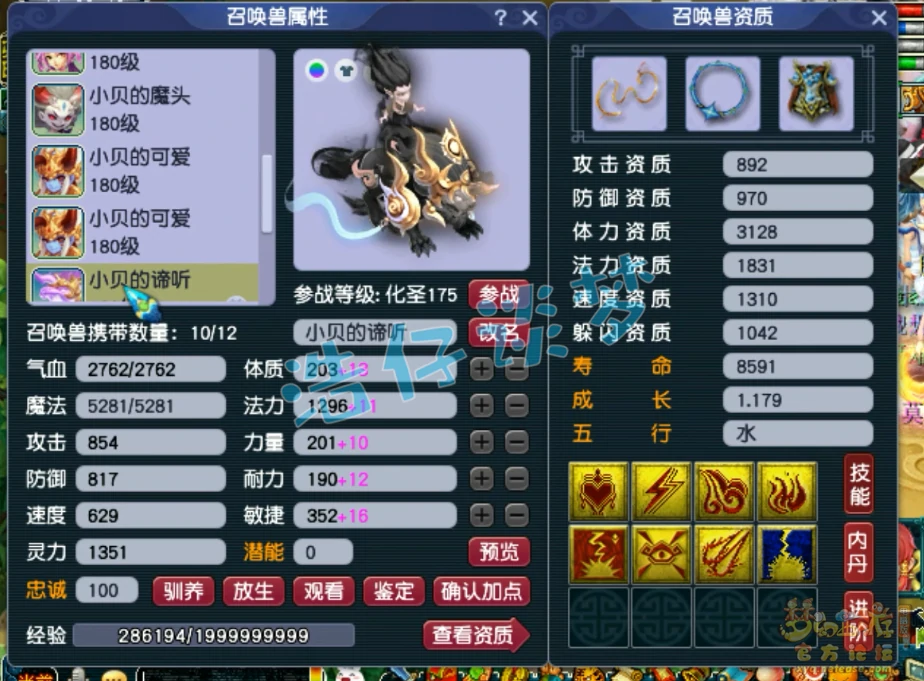 无底洞175级装备展示,梦幻西游