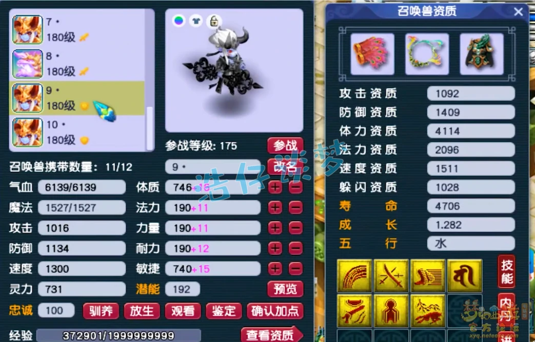 大唐官府展示175级,梦幻西游