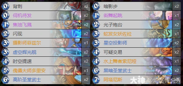 星际英雄传无限星灵贼卡组推荐,炉石传说