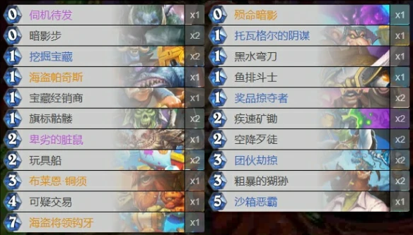 星际英雄传钩牙贼卡组推荐,炉石传说