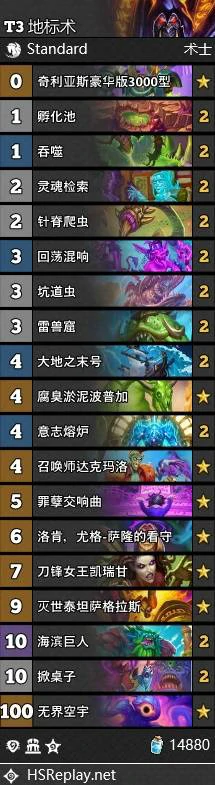 星际英雄传地标术卡组推荐,炉石传说