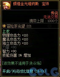 DNF军团本美神维纳斯拍卖道具一览,DNF