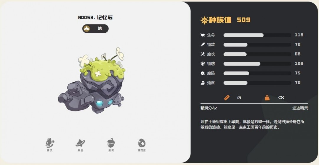 记忆石技能一览