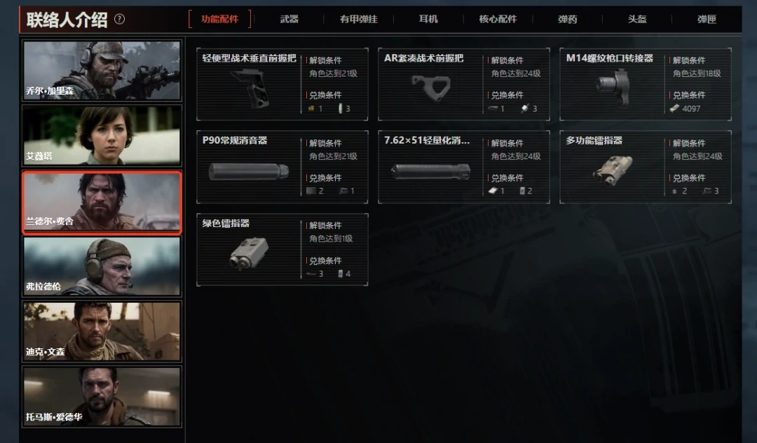 暗区突围无限联络人介绍,暗区突围