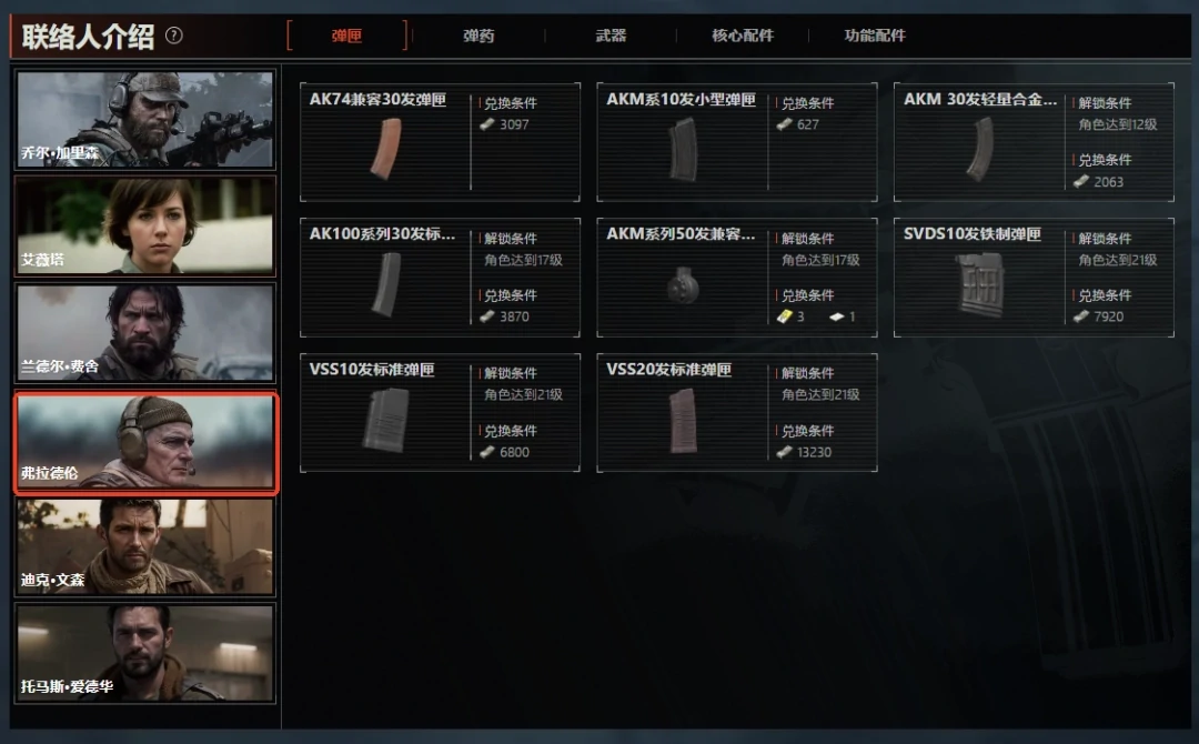 暗区突围无限联络人介绍,暗区突围
