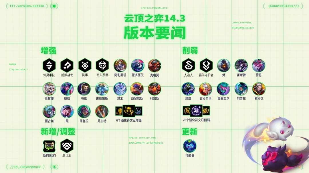14.3强化符文调整一览