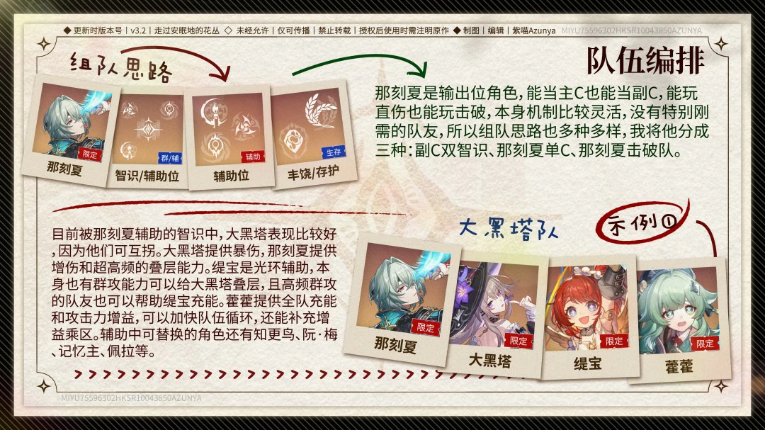 那刻夏阵容配置,星穹铁道