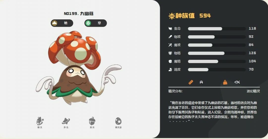 九幽菇技能一览