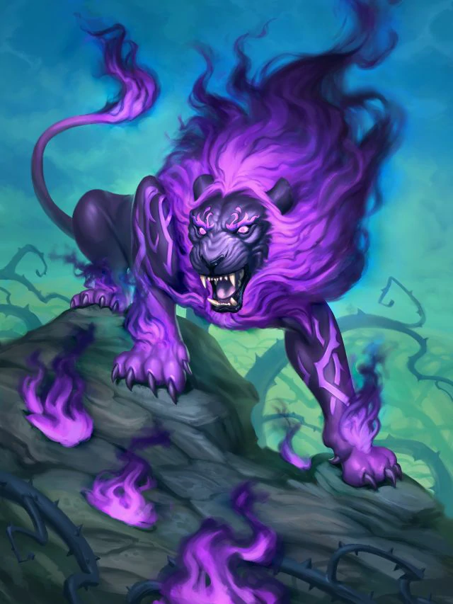 炉石传说影焰猎豹卡牌图鉴,炉石传说