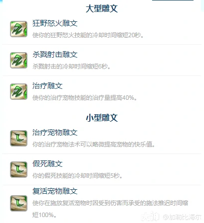 核心雕文配置