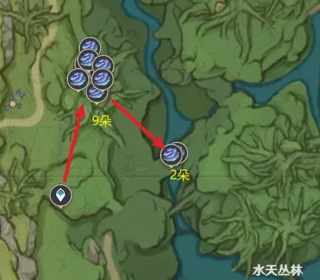 原神树王圣体菇快速采集路线,原神