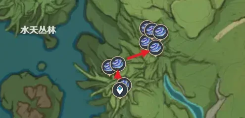 原神树王圣体菇快速采集路线,原神
