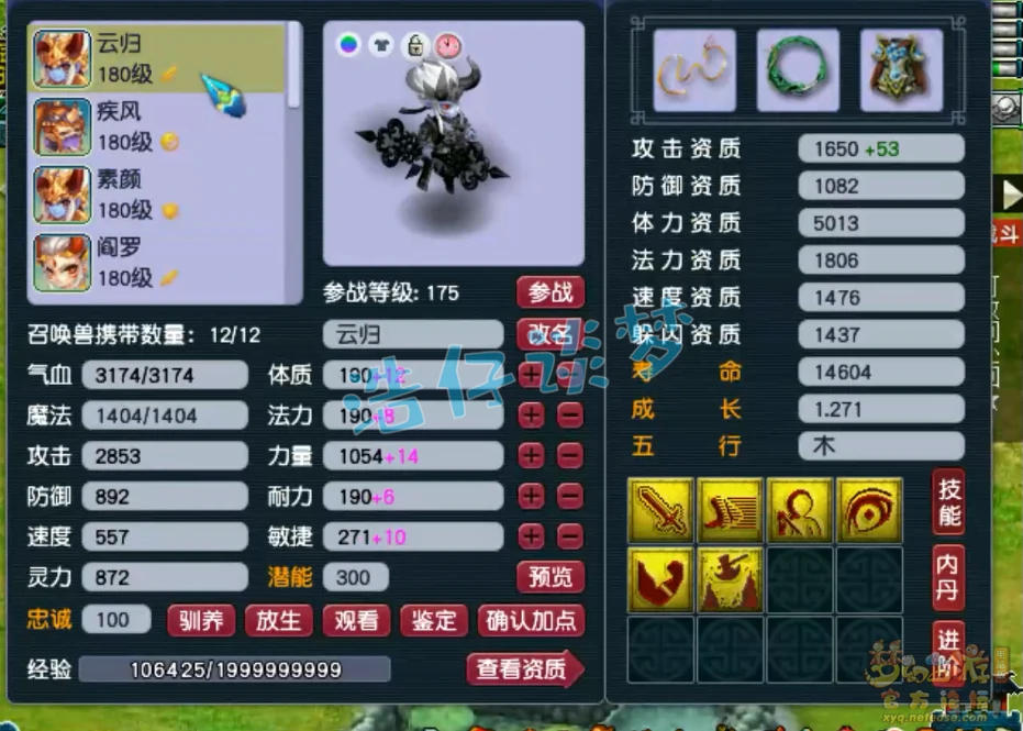 普陀175级装备展示图,梦幻西游