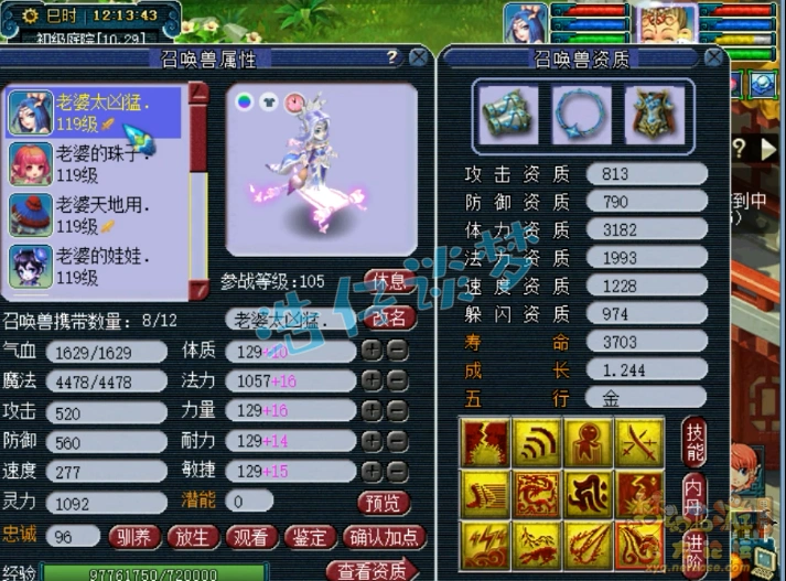 天地普陀配置推荐109级