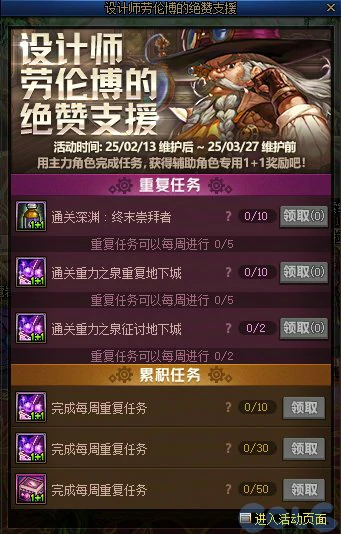 DNF设计师劳伦博的绝赞支援活动奖励一览,DNF