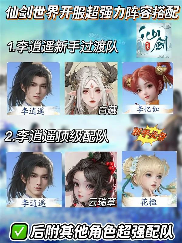 开服强力阵容推荐