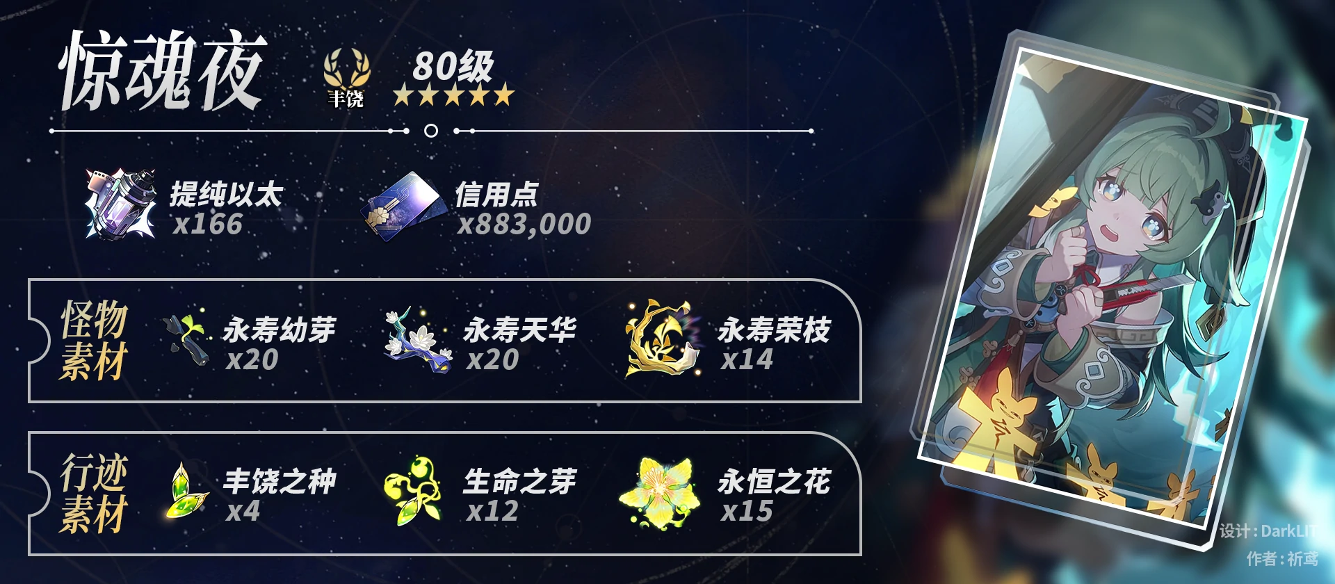 崩坏星穹铁道藿藿养成材料一览,星穹铁道