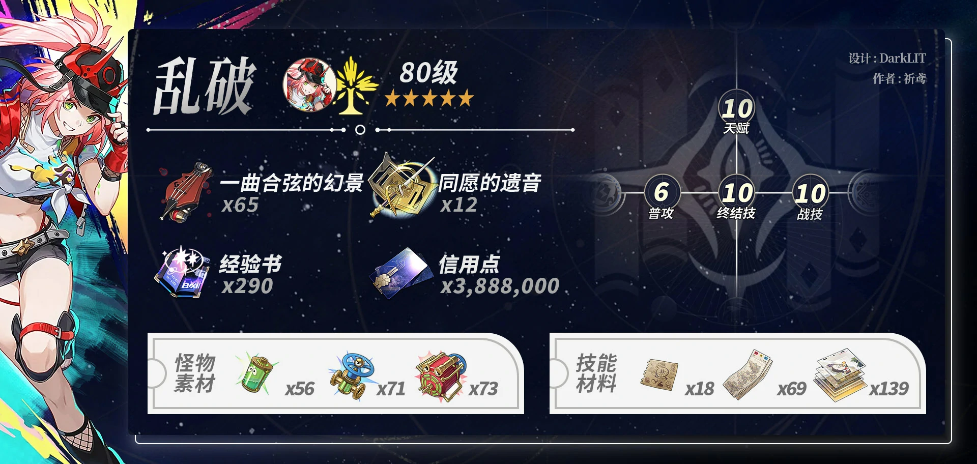 崩坏星穹铁道乱破养成材料一览,星穹铁道