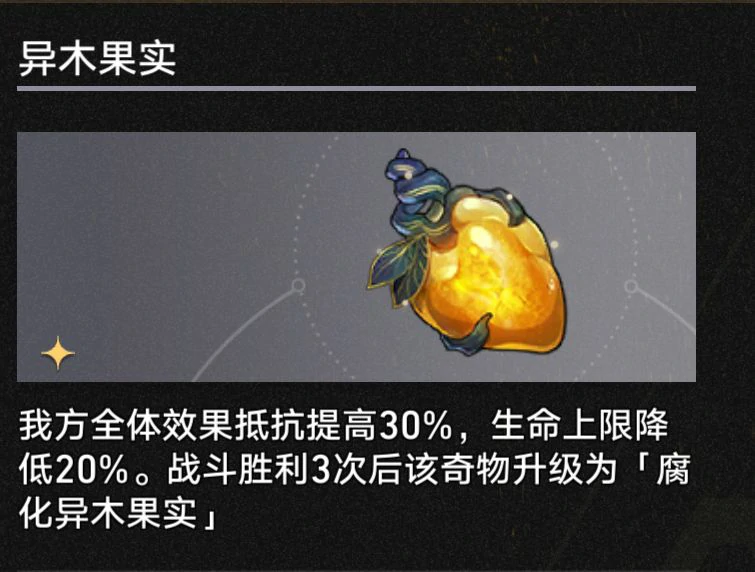 3.1腐化异木果实奇物效果一览,星穹铁道
