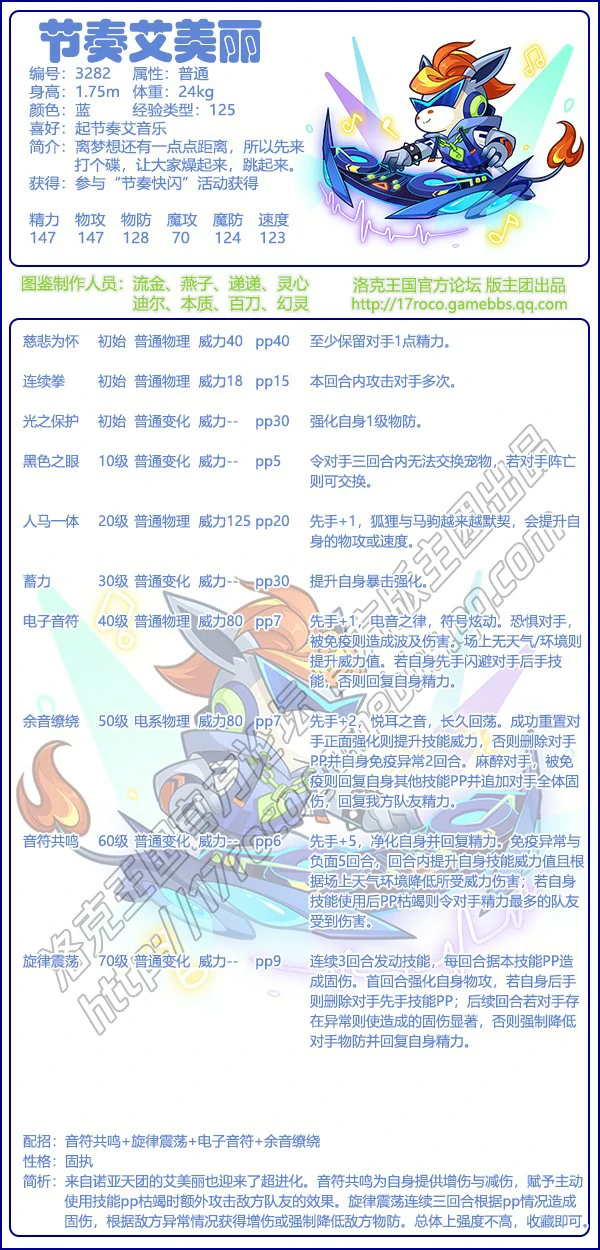 节奏艾美丽技能表